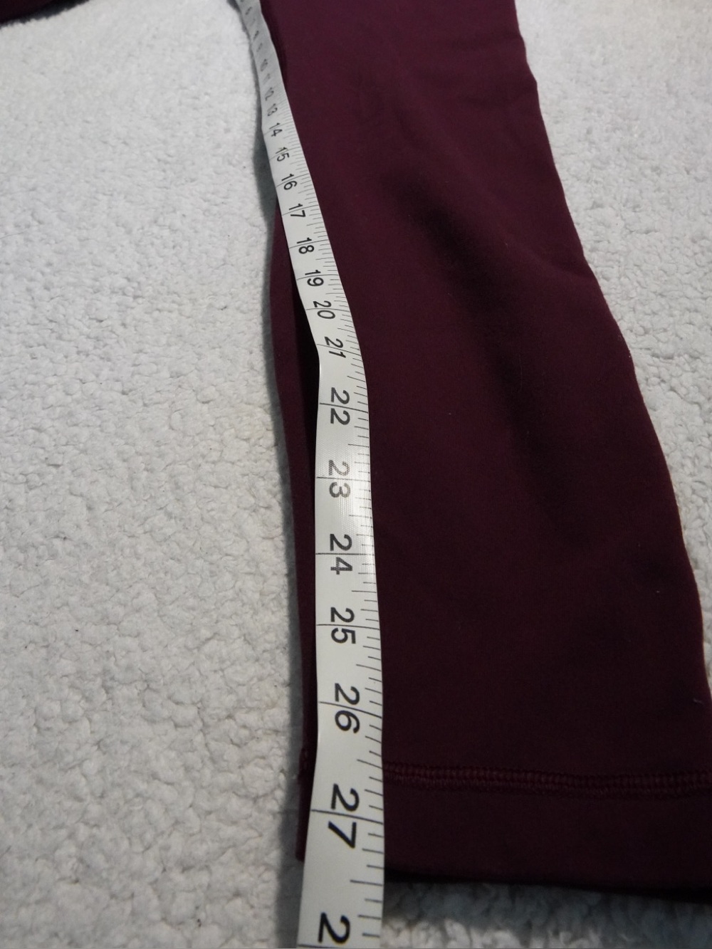Lululemon Deep Burgundy Performance Leggings Size 10 - Picture 3 of 8